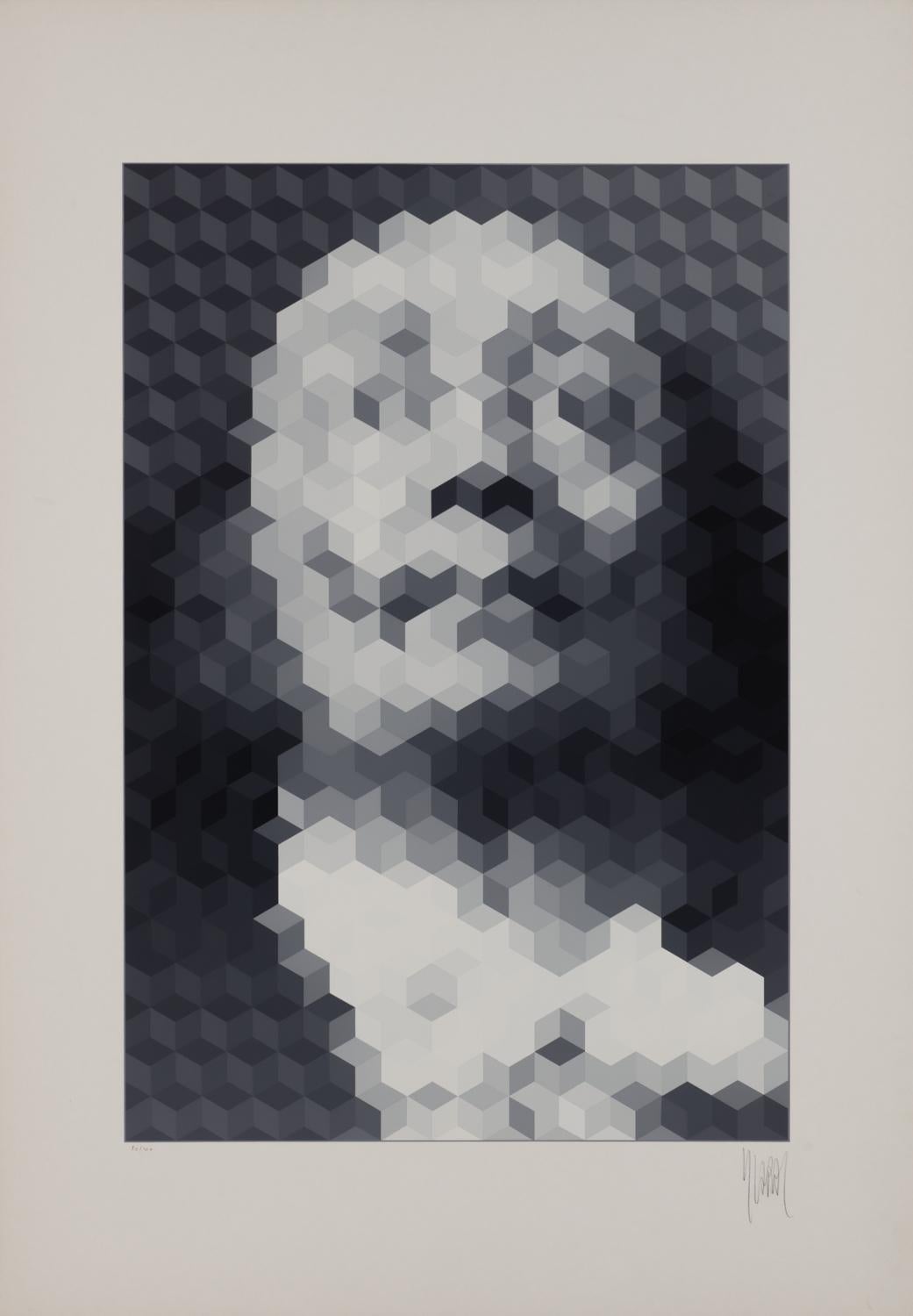 Gesichter von Dali #2 – Print von Yvaral (Jean-Pierre Vasarely)