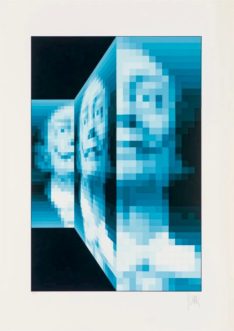 Gesichter von Dali #3, Yvaral – Print von Yvaral (Jean-Pierre Vasarely)