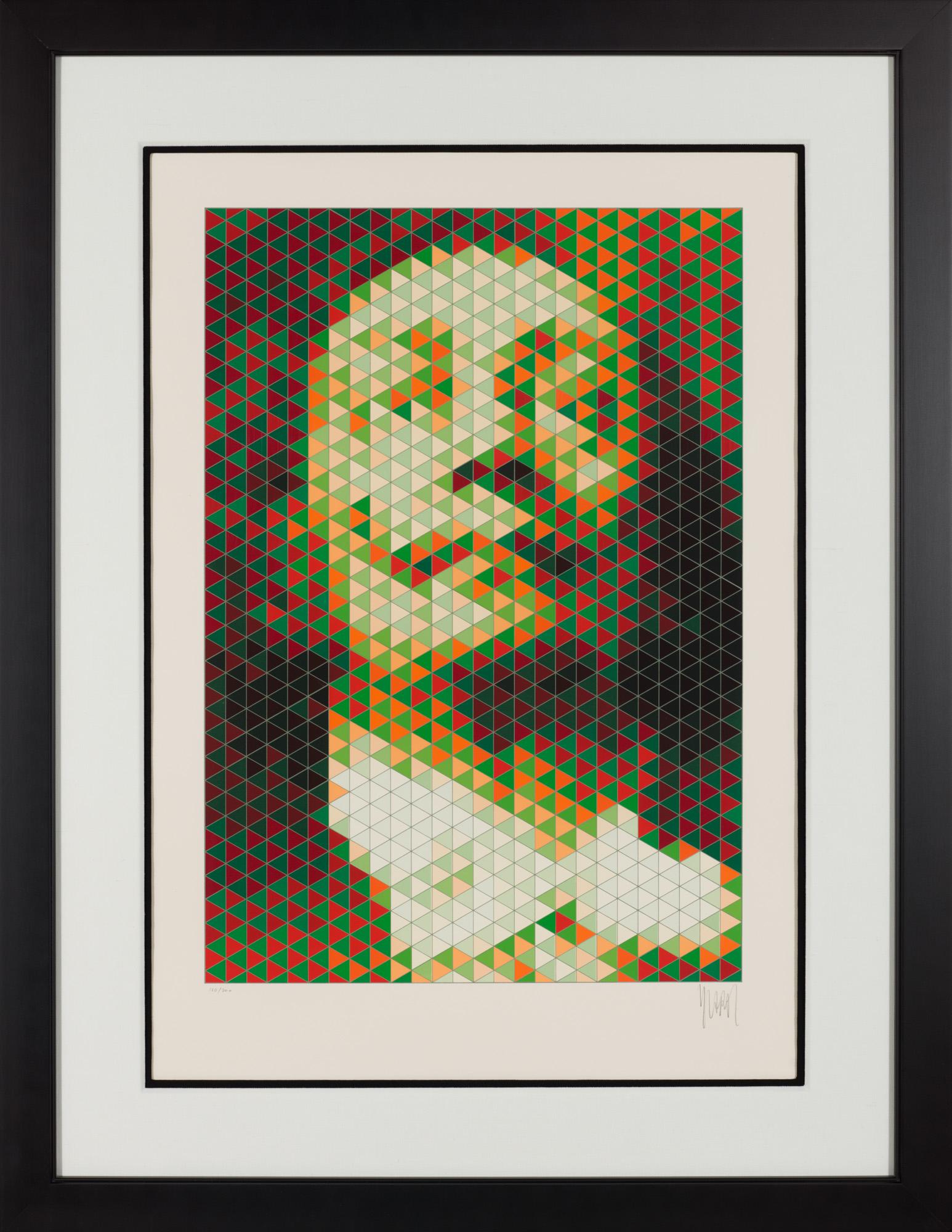 Faces of Dali #4 - Op Art Print by Yvaral (Jean-Pierre Vasarely)