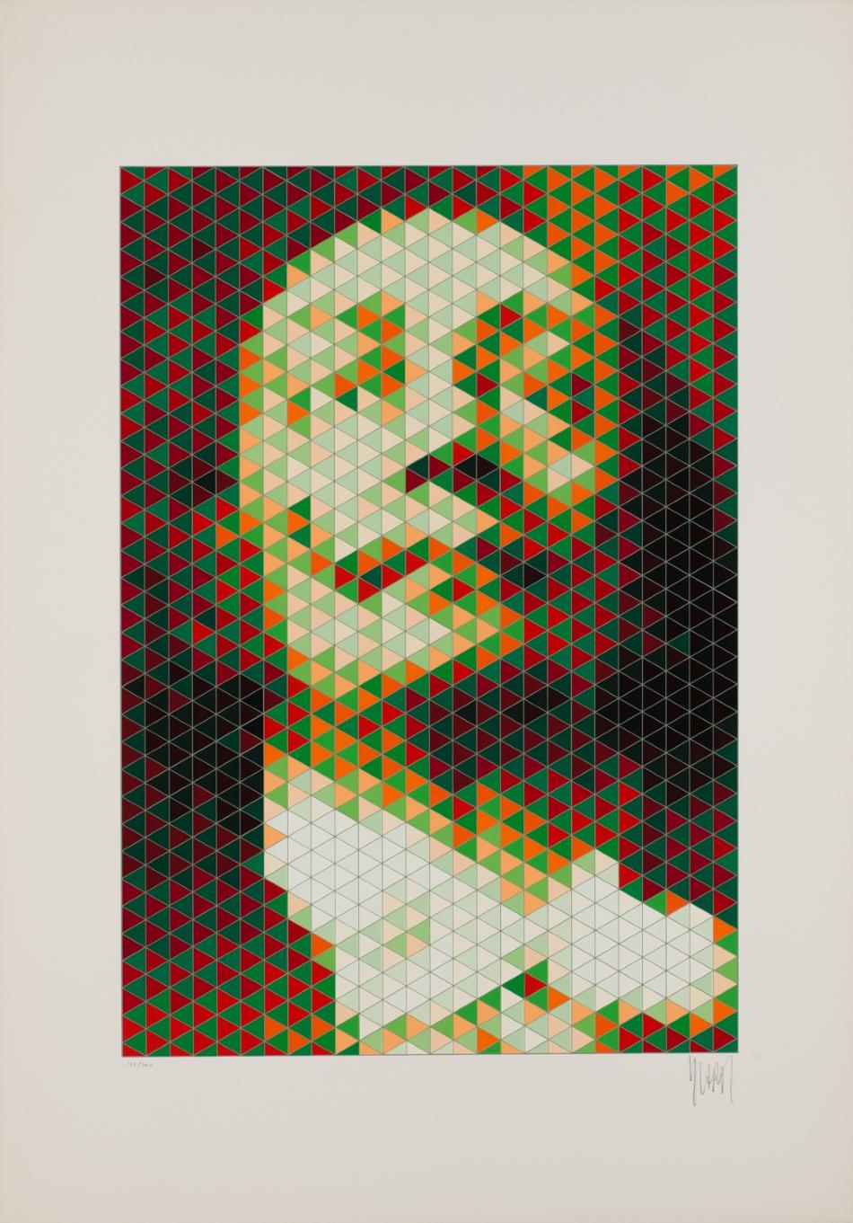 Faces of Dali #4 - Print by Yvaral (Jean-Pierre Vasarely)