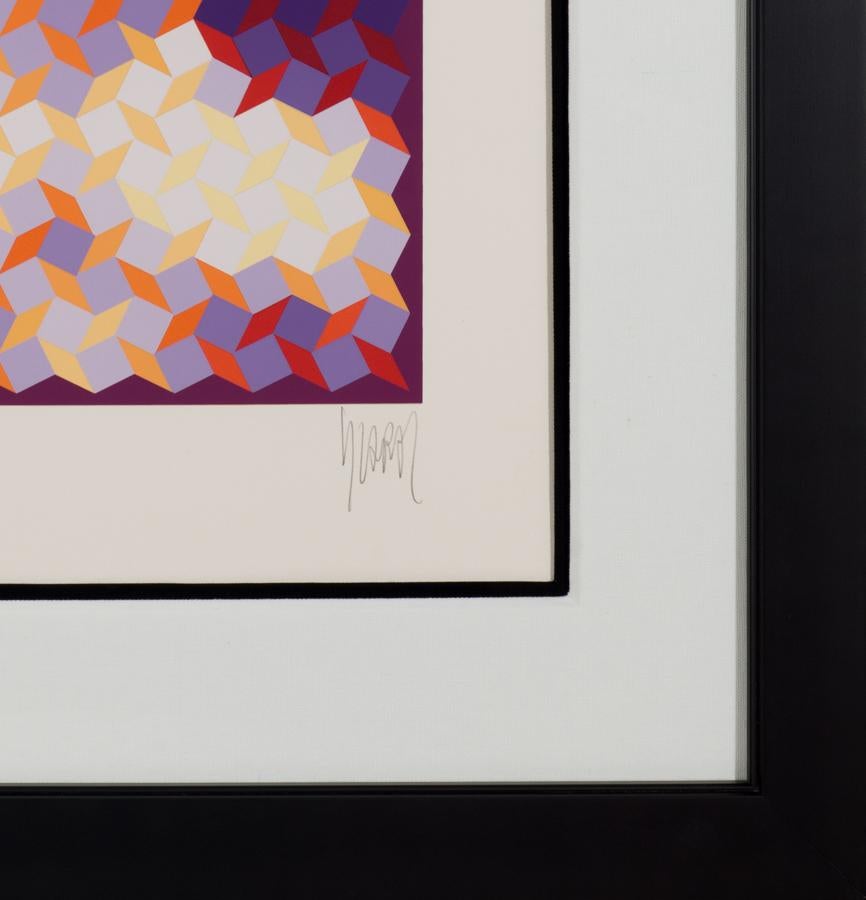 Gesichter von Dali #6 (Grau), Figurative Print, von Yvaral (Jean-Pierre Vasarely)