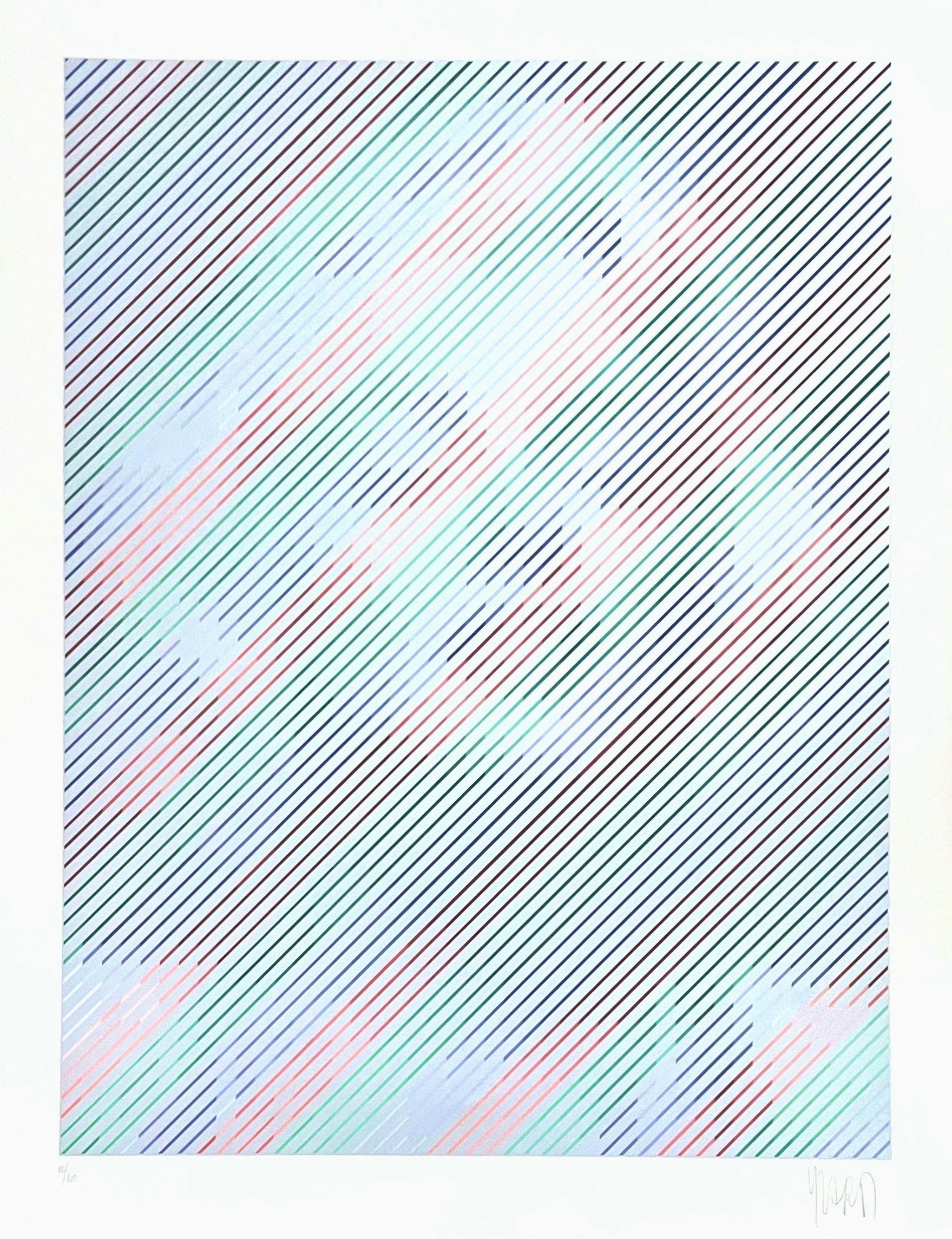 Le Legende (Marilyn Monroe), Yvaral - Gray Portrait Print by Yvaral (Jean-Pierre Vasarely)