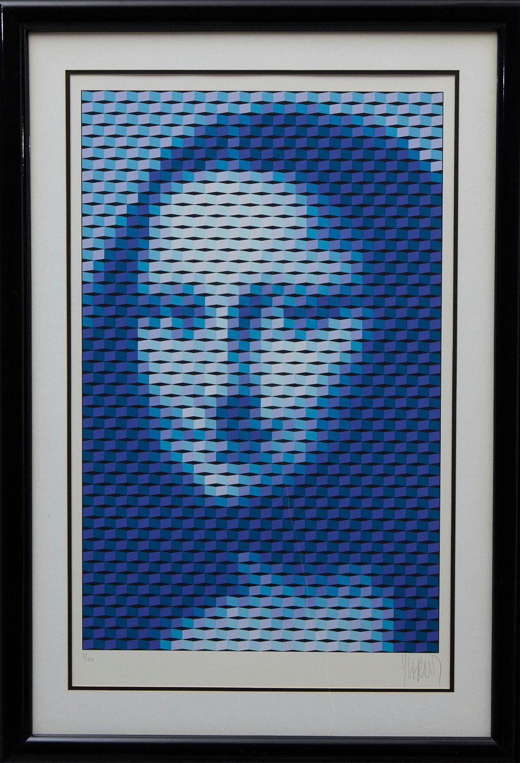 Yvaral (Jean-Pierre Vasarely) Abstract Print - Mona Lisa