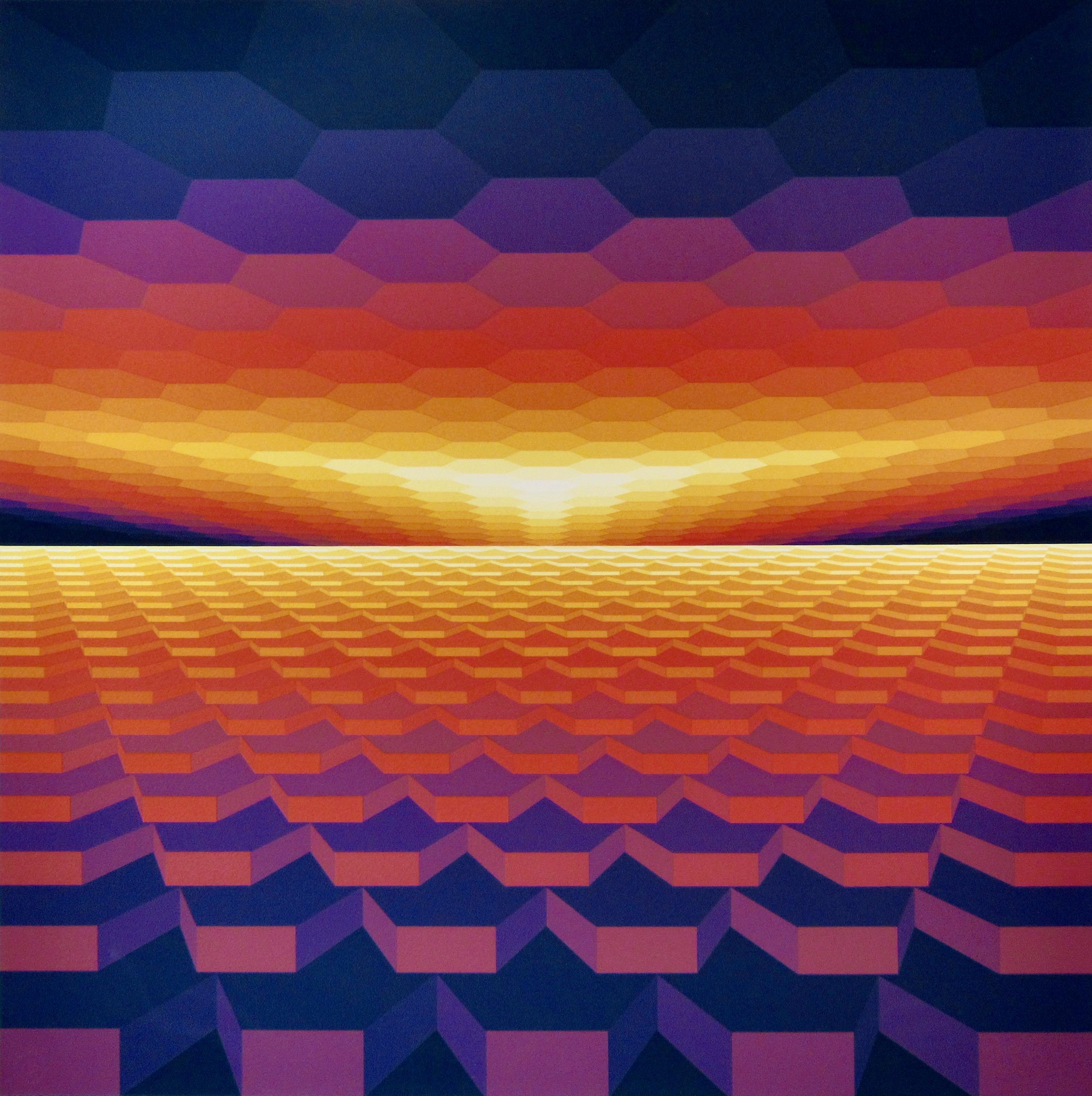 Amanecer óptico - Print de Yvaral (Jean-Pierre Vasarely)