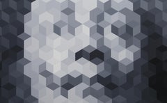 Face of Dali, portrait d'art OP par Yvaral Jean-Pierre Vasarely