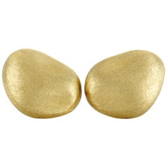 Yvel 18 Karat Yellow Gold Push Back Earrings