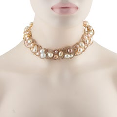 Collana Yvel in oro giallo 18 carati con 7,20 carati di diamanti MF09-012326