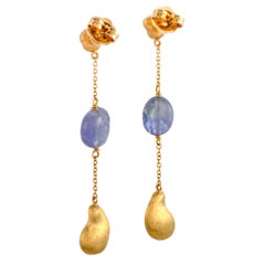 Yvel 18 Karat Yellow Gold Drop Push Back Earrings