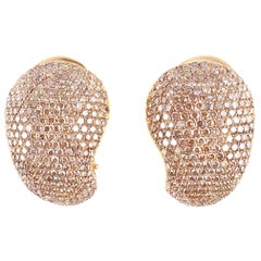 Yvel 5.84 Carat Champagne Diamond Earrings