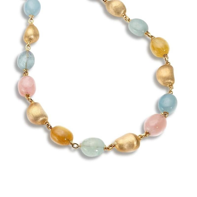 Yvel Collier aigue-marine multicolore en or jaune 18 carats Neuf - En vente à Jerusalem, IL