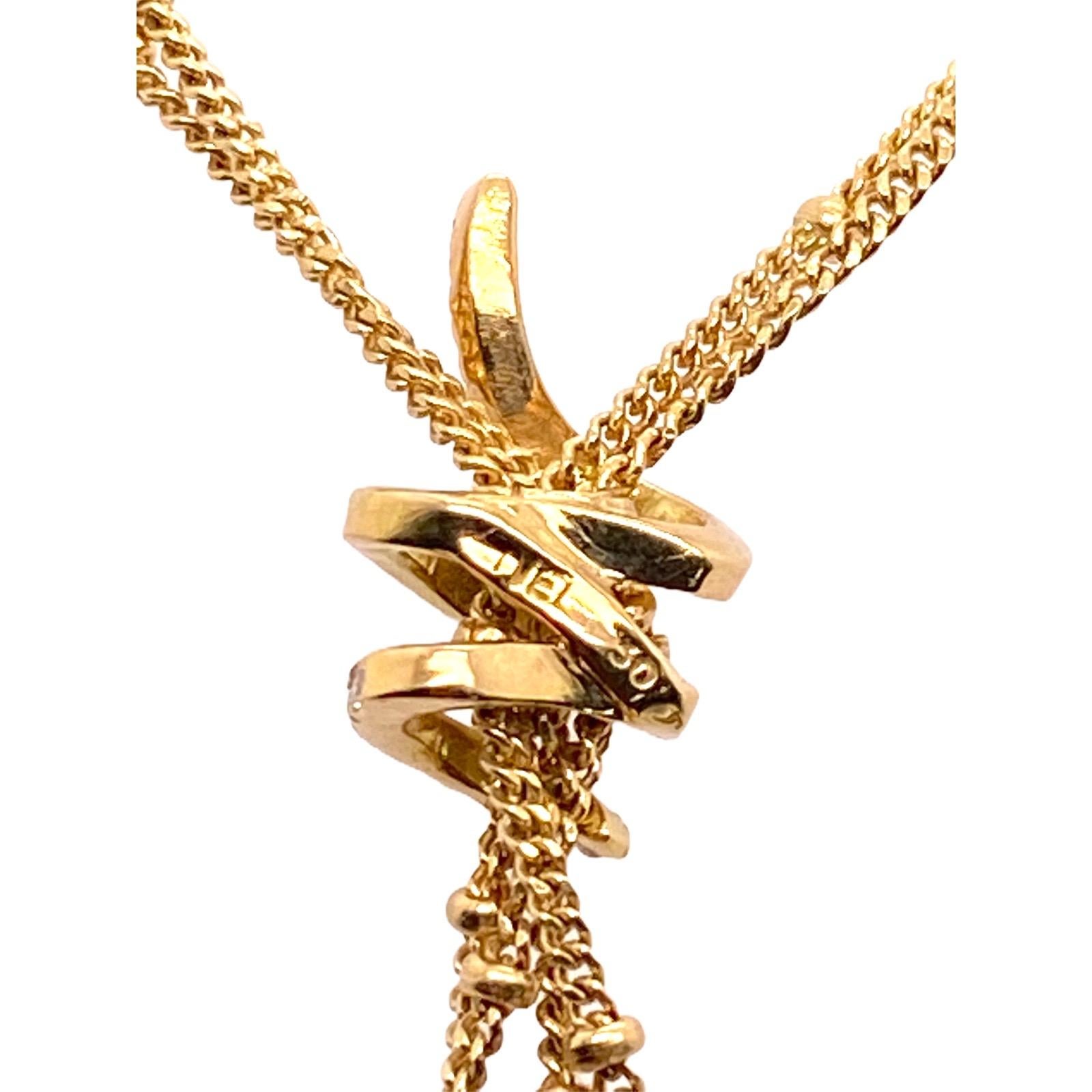 Modern Yvel Baroque South Sea Pearl Diamond Drop Pendant Necklace 18 Karat Yellow Gold