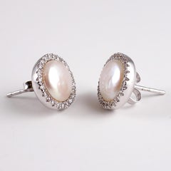 Yvel Cultured Pearl Diamond Earrings