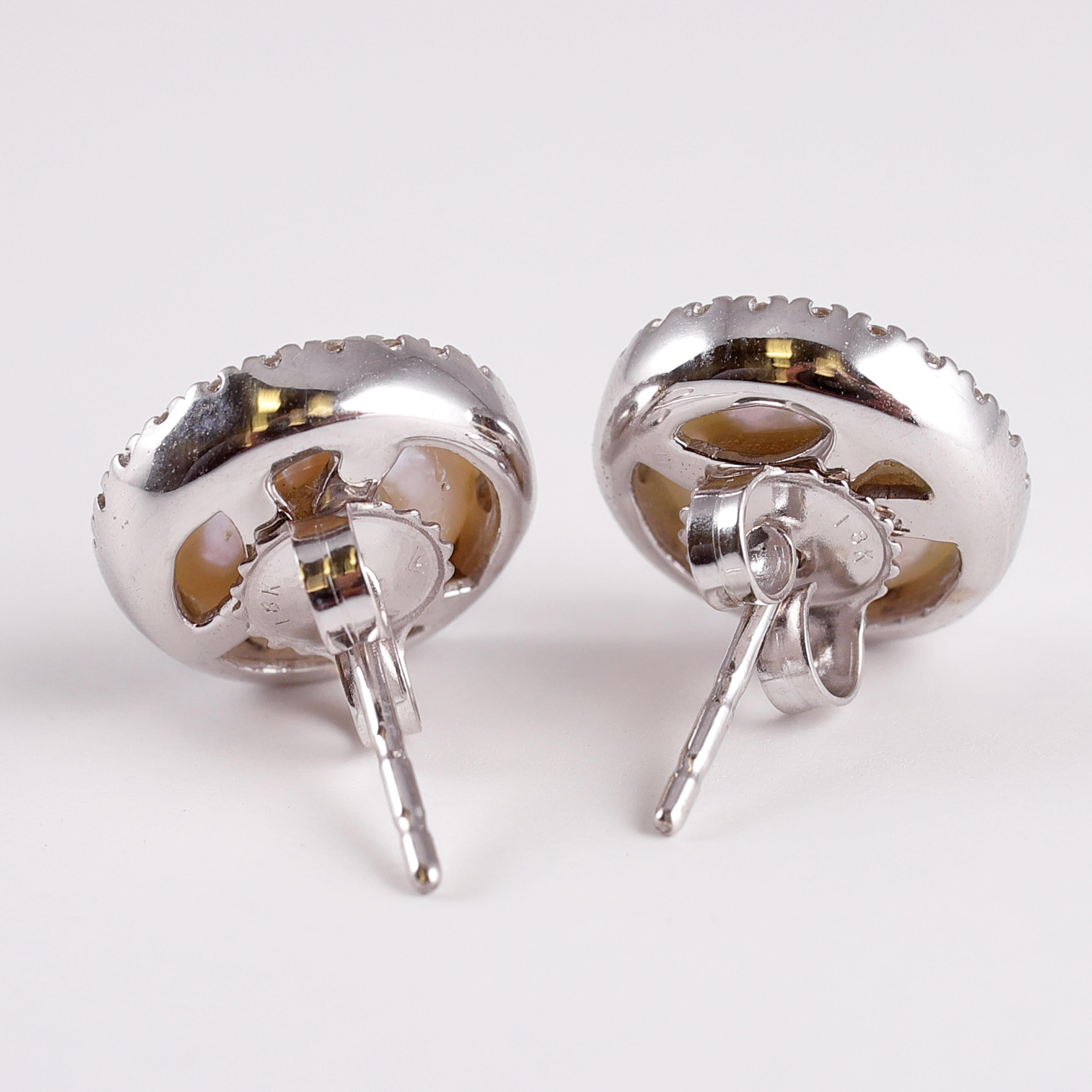 Yvel Zuchtperlen-Diamant-Ohrringe (Rundschliff)