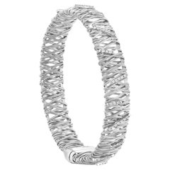 Pulsera tejida de diamantes Yvel Etiopía de oro blanco de 18 quilates