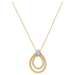 Yvel Äthiopien Diamant-Gewebter Diamant-Anhänger aus 18 Karat Gelbgold