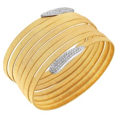 Yvel Ethiopia White Diamond Wrap Bracelet in 18K Yellow Gold