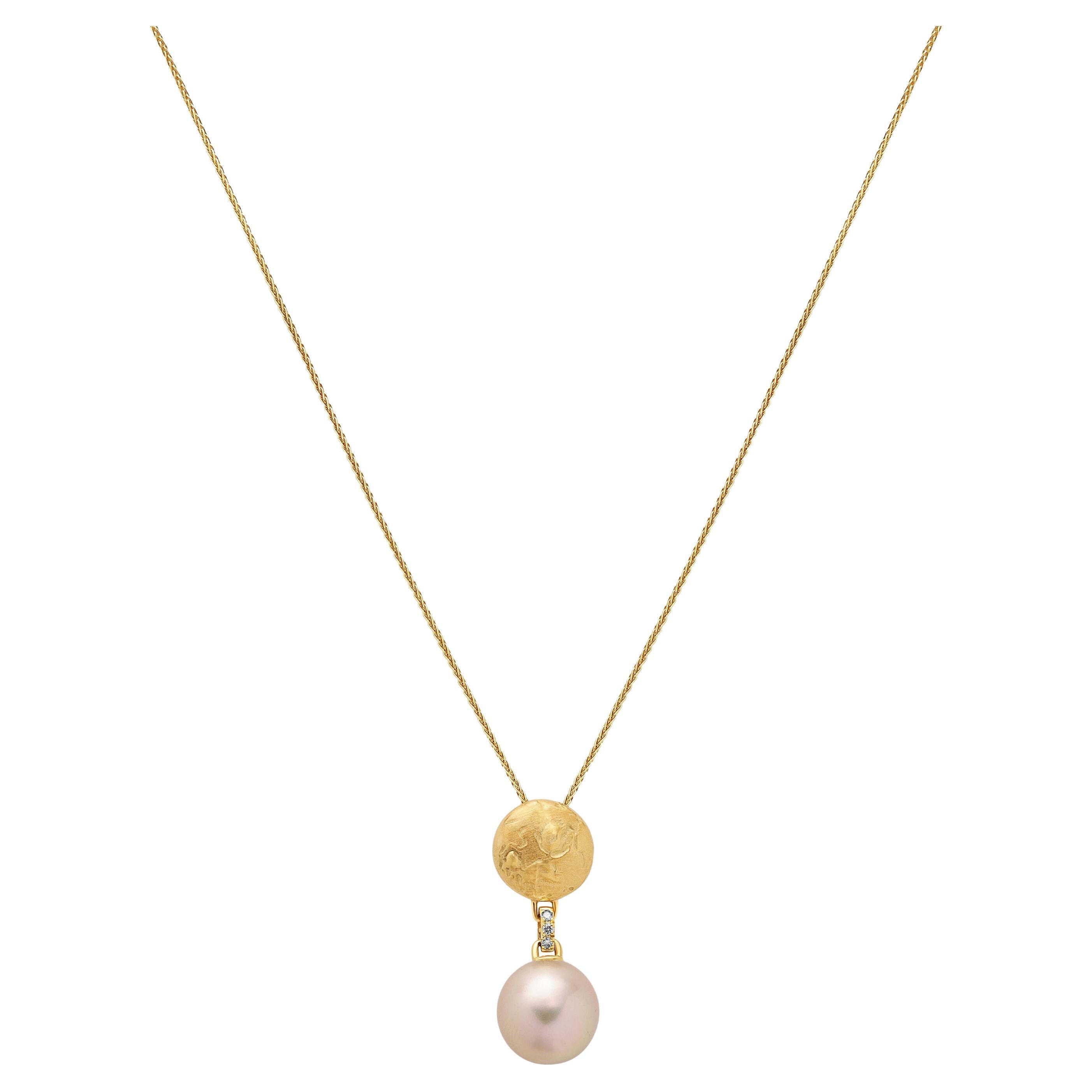 Yvel Golden Brown Indonesian Pearl Nugget Necklace in 18K Yellow Gold