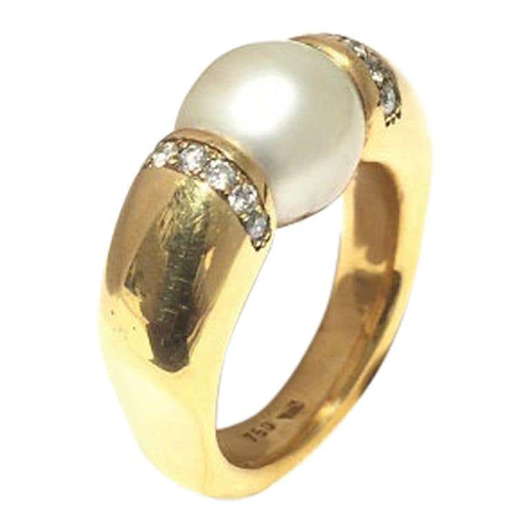 Fabergé Pearl and Diamond Ring F1790 For Sale at 1stDibs | faberge ring ...