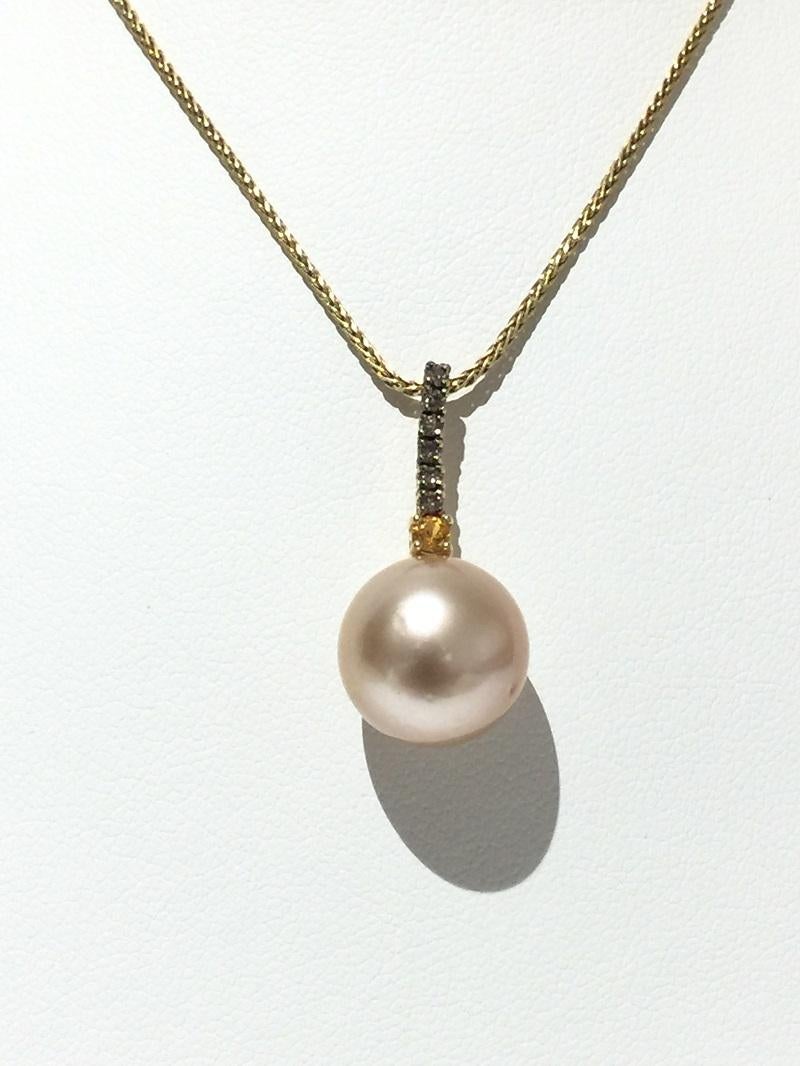 Yvel Pearl and Diamond Necklace.
18k Yellow Gold 
Pearl 
Diamonds 0.09ctw
N6SSGOY
