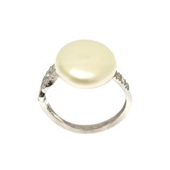 Yvel Pearl and Diamonds Ladies Ring R1BRQFLTW