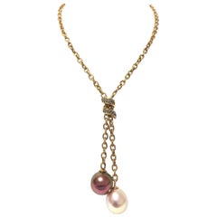Yvel Perlen und Diamant-Halskette N2MMARGBY
