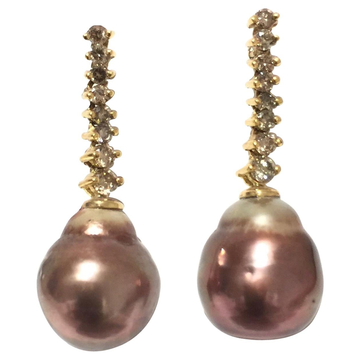 Yvel Pearls and Diamonds Earring E6MIABRSY For Sale