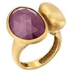 Yvel Rainbow Golden Sapphire Ring in 18K Yellow Gold