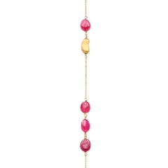 Yvel Rainbow Ruby Necklace in 18K Yellow Gold