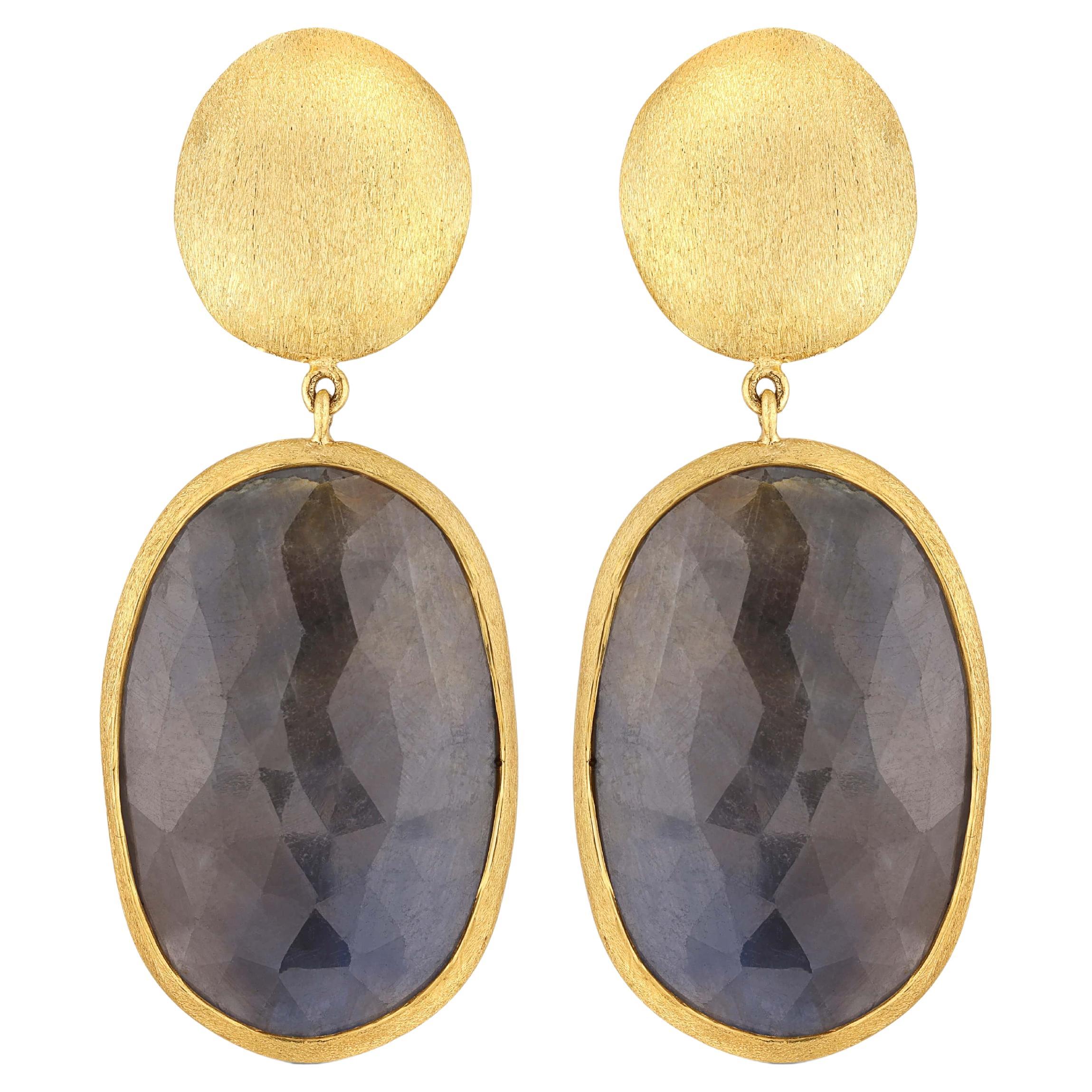 Yvel Rainbow Sapphire Earrings in 18K Yellow Gold