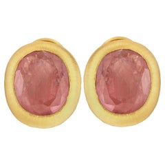 Yvel Rainbow Sapphire Stud Earrings in 18K Yellow Gold