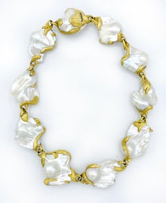 Yvel Satin Sea Baroque Pearl Necklace