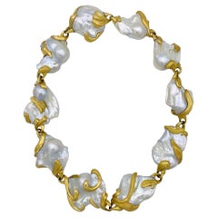 Yvel Satin Sea Baroque Pearl Necklace
