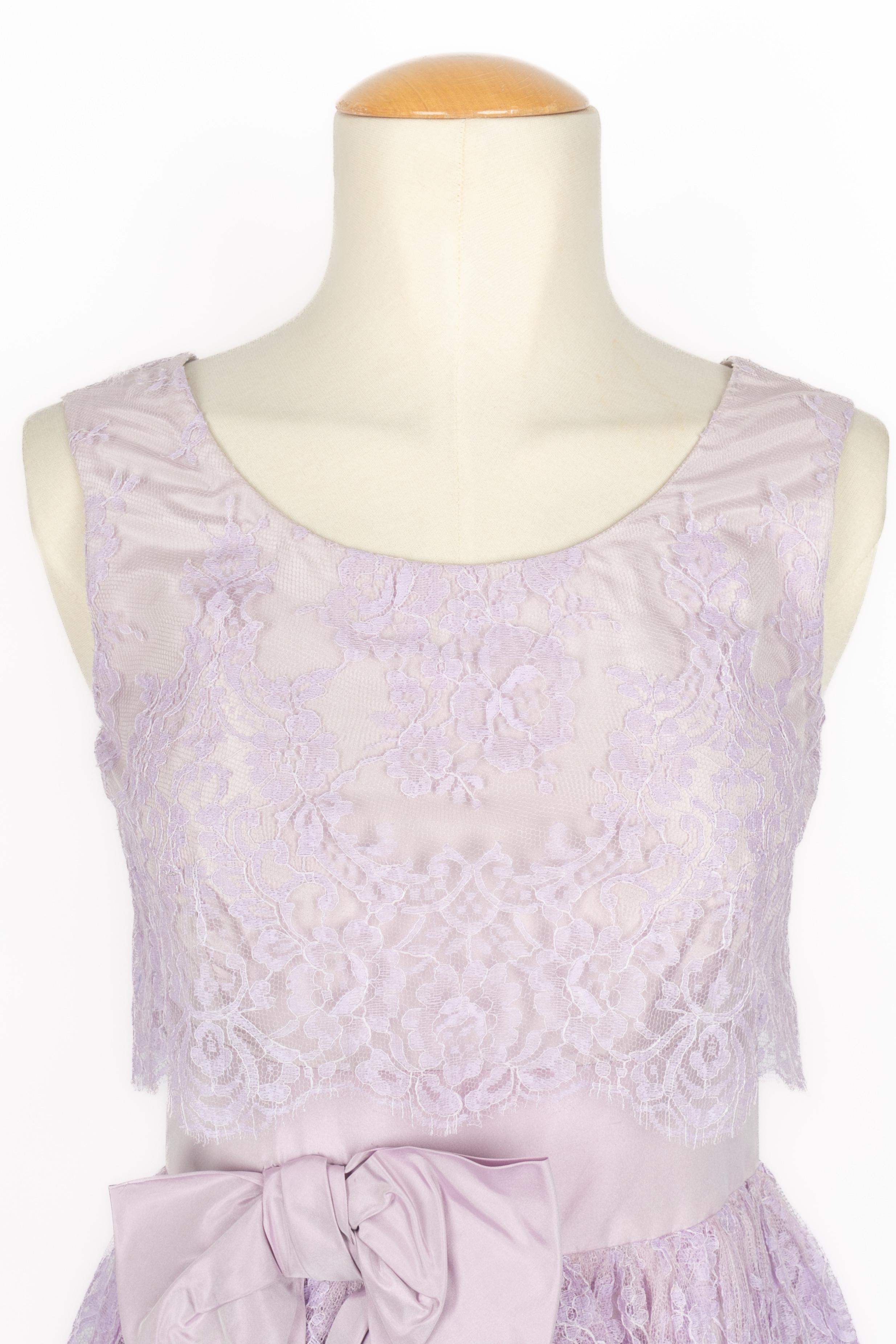 Gris Robe Yveline Fermine 1960 en vente