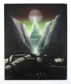 Yves Bady AL-Dahdah (allemande 1941), Lady of the Vines, 1981, peinture surréaliste