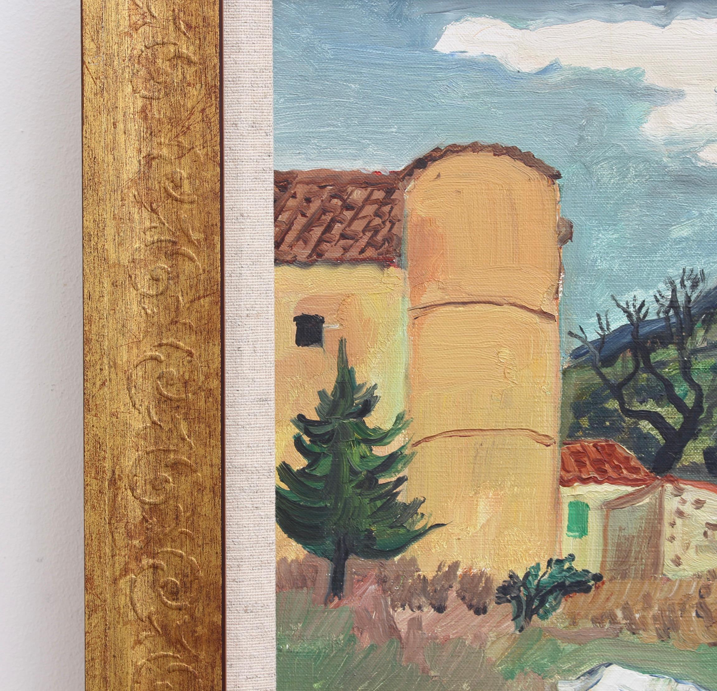 'Mont Sainte-Victoire' by Yves Brayer French Vintage Oil Painting For Sale 8