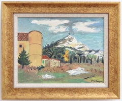 'Mont Sainte-Victoire' by Yves Brayer French Vintage Oil Painting