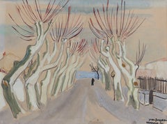 Row of Plane Trees In Winter - Maussane-les-Alpilles