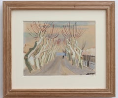 Row of Plane Trees In Winter - Maussane-les-Alpilles