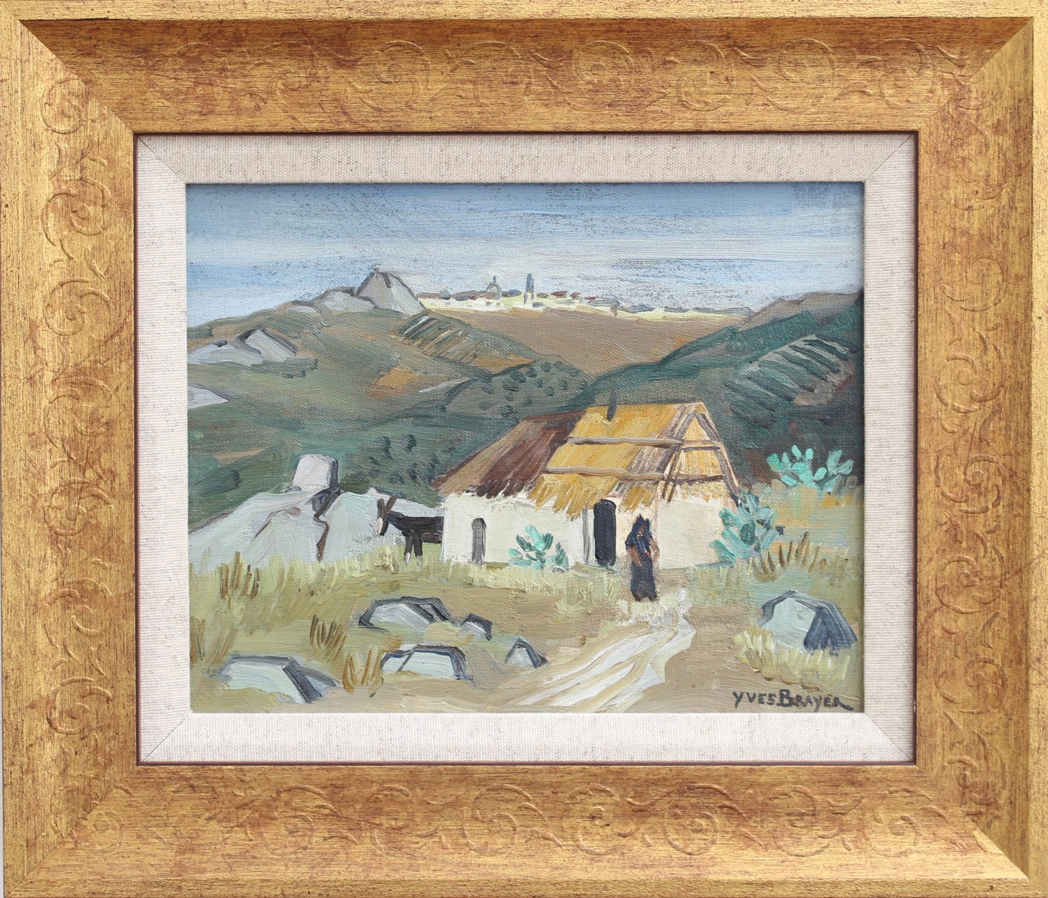 Figurative Painting de Yves Brayer - Granja siciliana