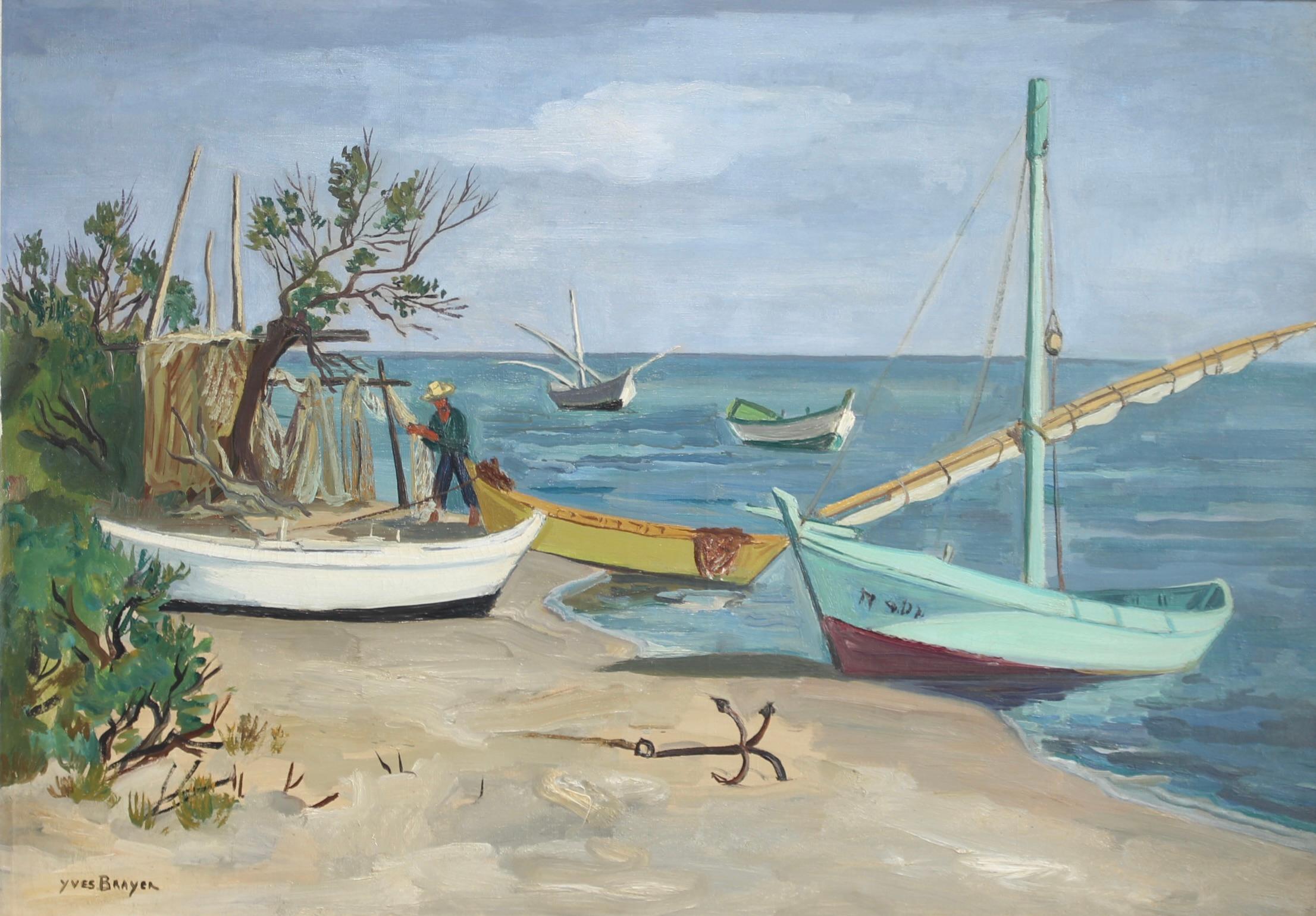 La desembocadura del Pequeño Ródano - Painting de Yves Brayer