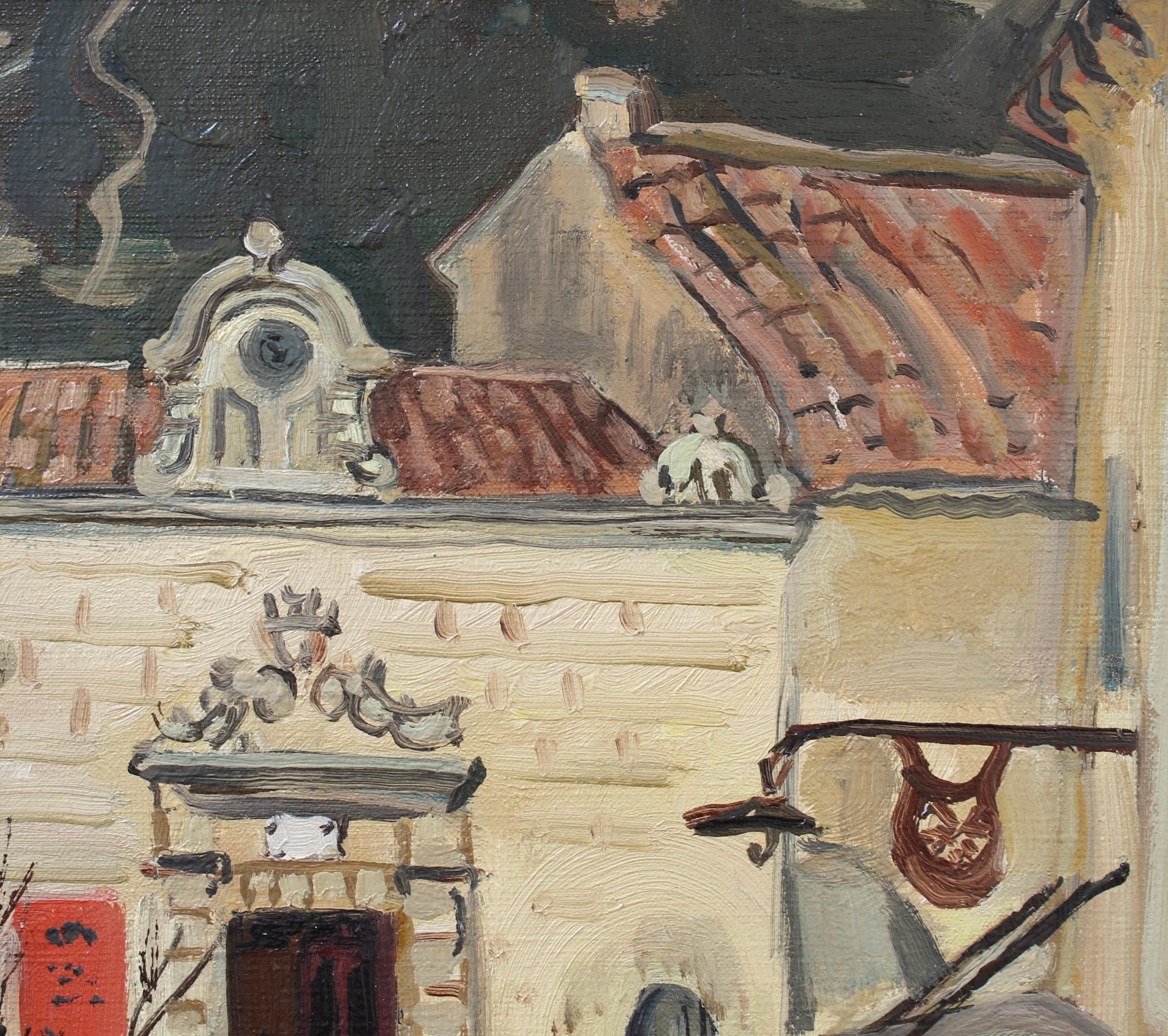 'The Town Hall of Les Baux-de-Provence', oil on canvas, by Yves Brayer (1946). Having spent several months a year in Provence, the artist created dozens of works of Les Baux-de-Provence and surrounds. This serene work depicts the former town hall on