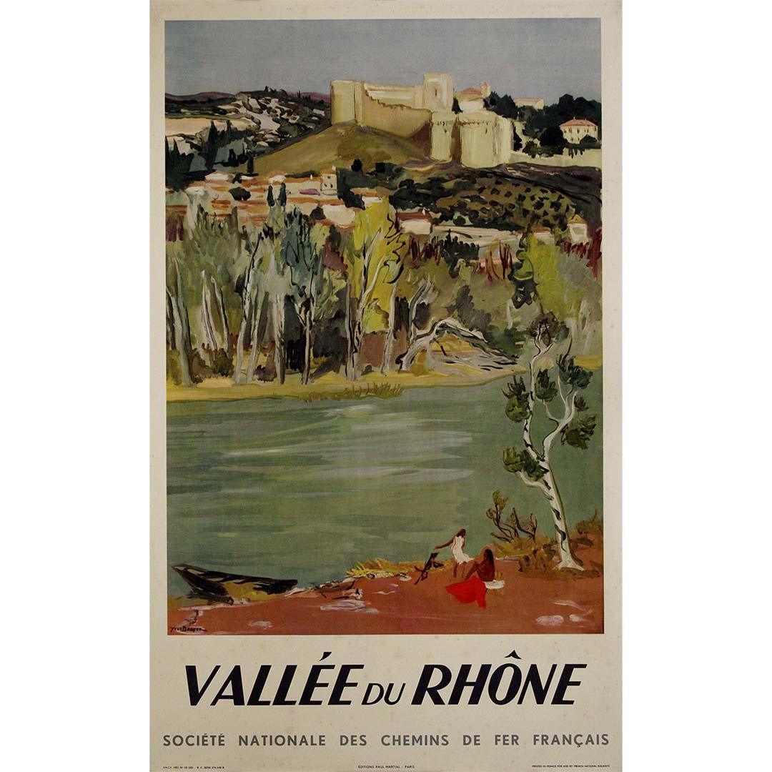 Das Original-Reiseplakat von Yves Brayer aus dem Jahr 1954 für die SNCF Vallée du Rhone