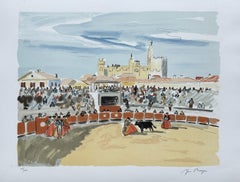 Bullfight Scene, Corrida - Original Lithograph Hand Signed & Numbered