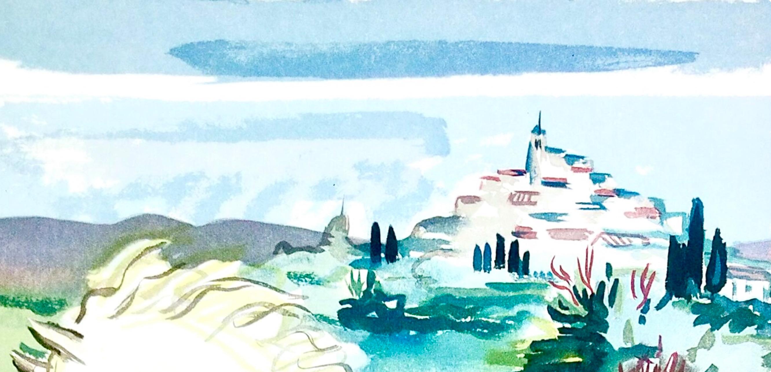 Cheval et âne en Provence, Vingt fables de La fontaine, Yves Brayer For Sale 3