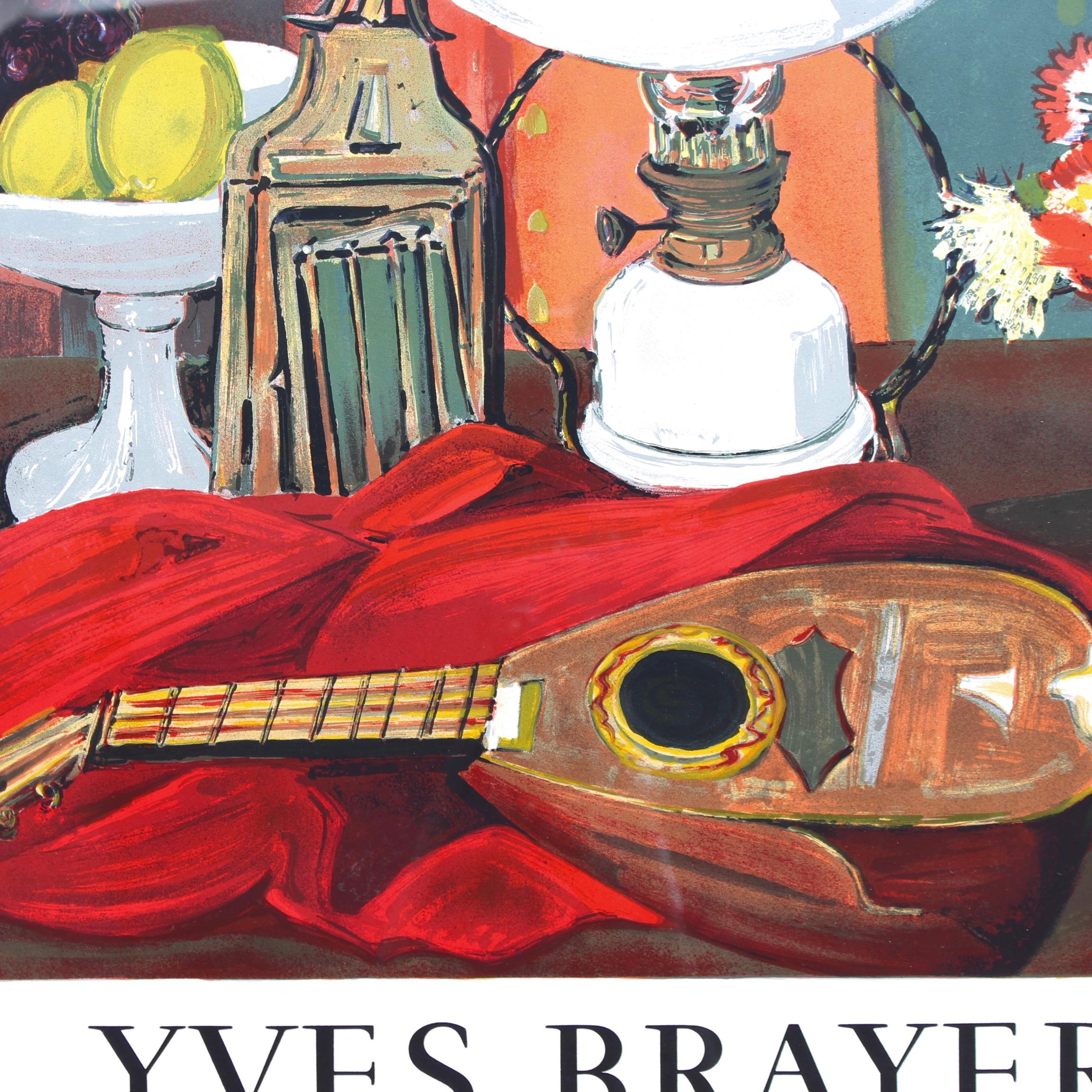 French Vintage Exhibition Poster for Yves Brayer (1969) - Galerie de Paris For Sale 9