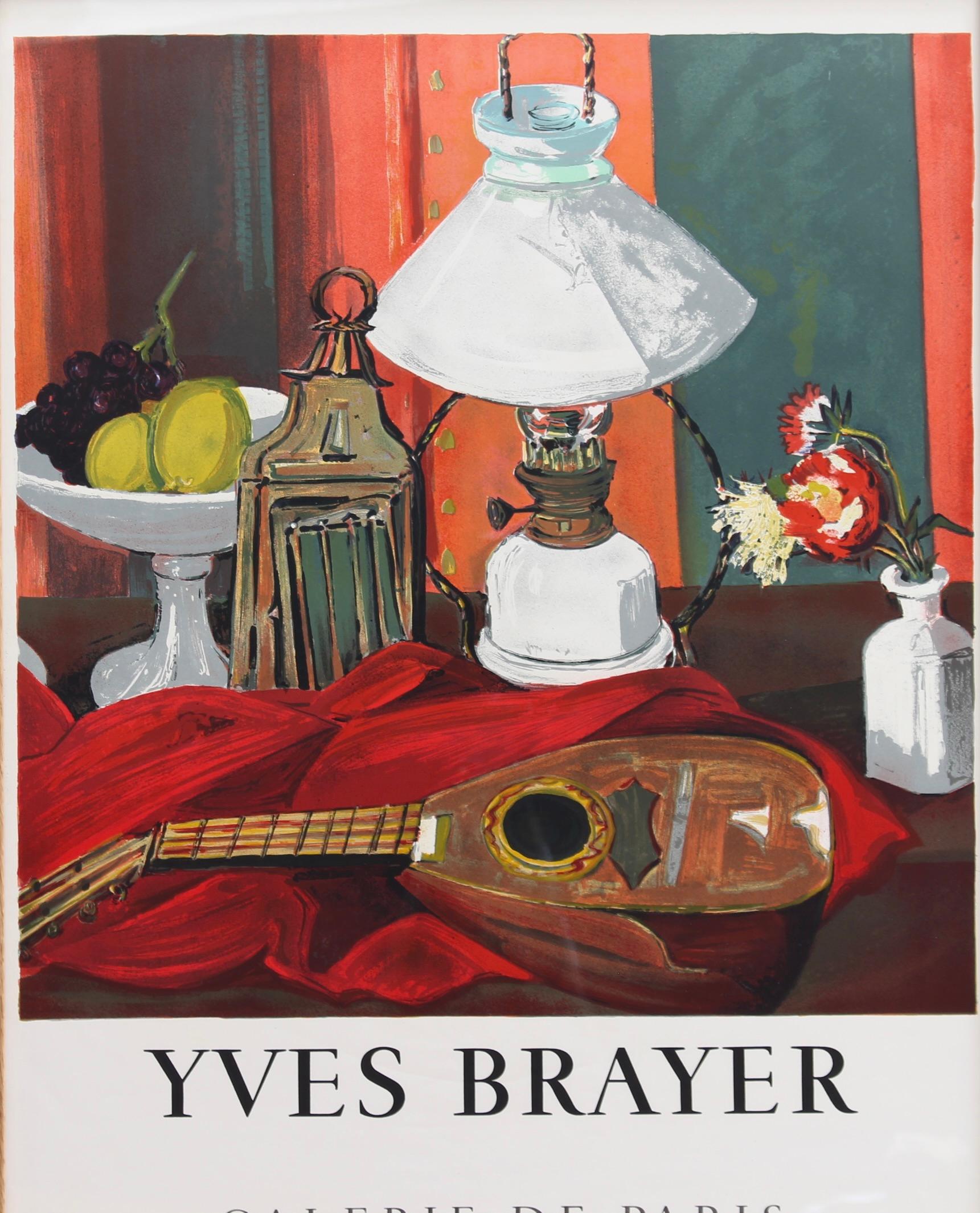 French Vintage Exhibition Poster for Yves Brayer (1969) - Galerie de Paris For Sale 4