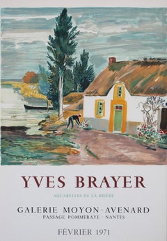 French Vintage Exhibition Poster for Yves Brayer (1971)
