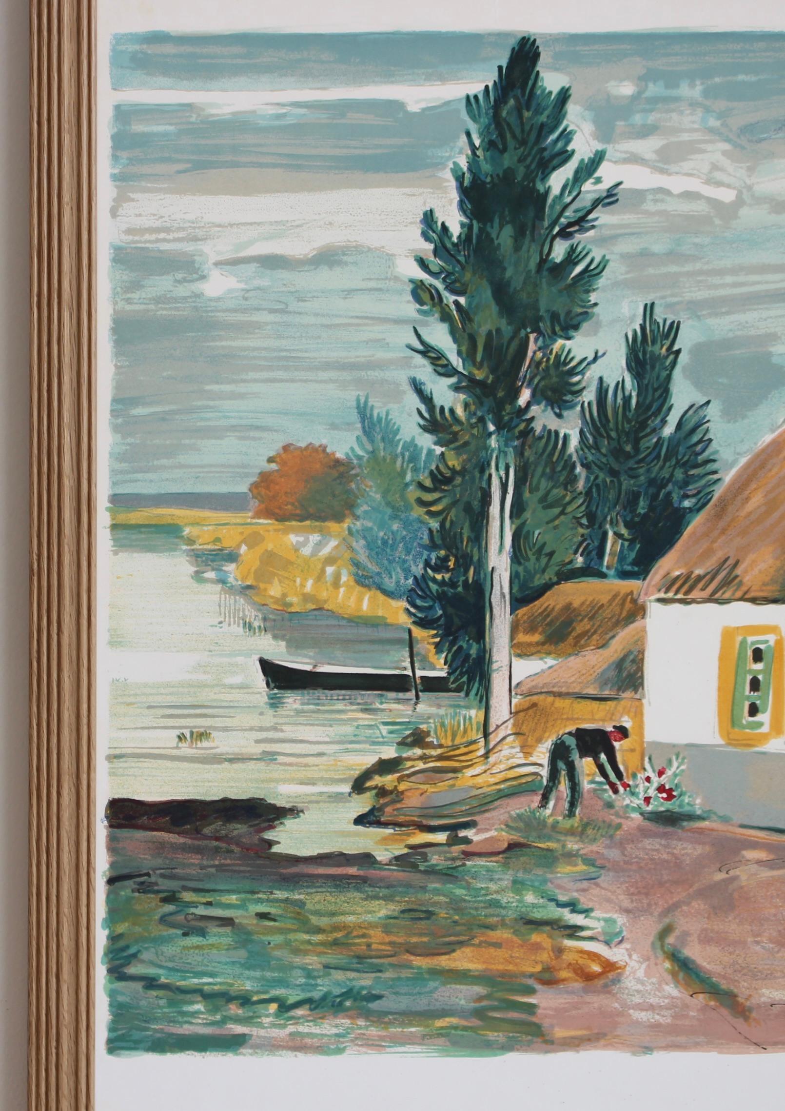 French Vintage Exhibition Poster for Yves Brayer (1971) For Sale 2