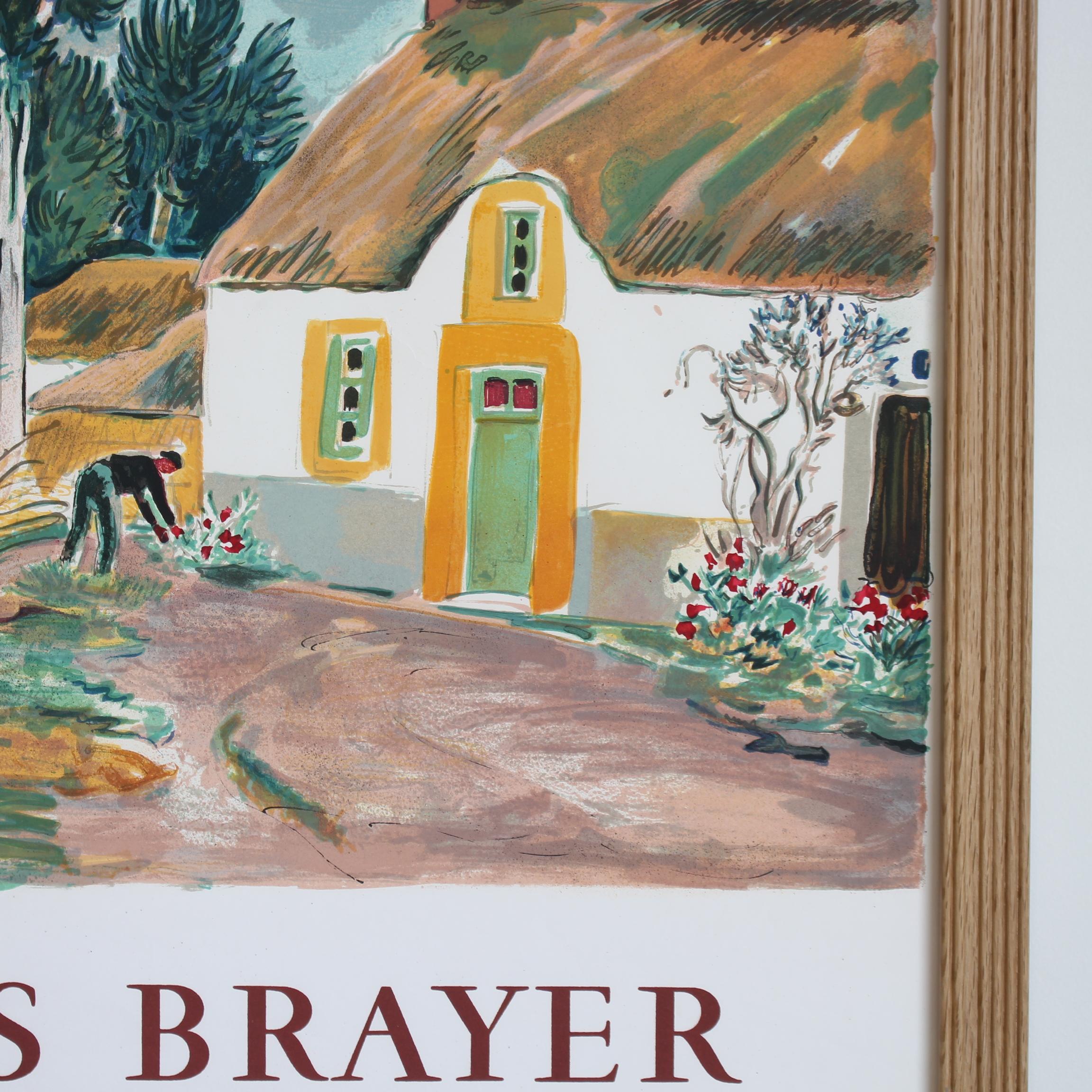 French Vintage Exhibition Poster for Yves Brayer (1971) For Sale 4