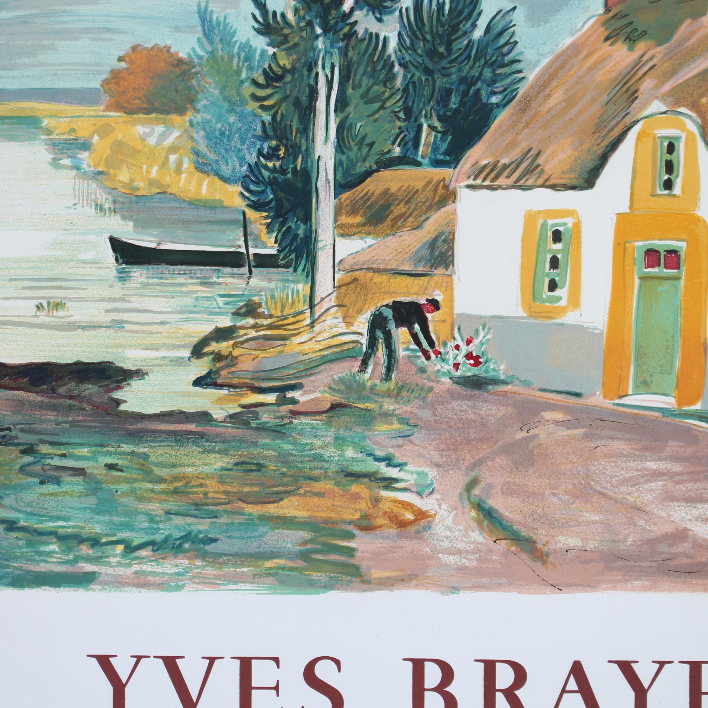 French Vintage Exhibition Poster for Yves Brayer (1971) For Sale 5